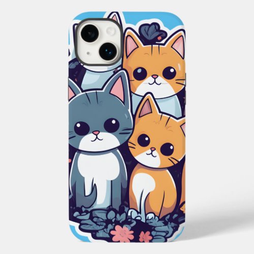 Cute familly cats Case_Mate iPhone 14 plus case