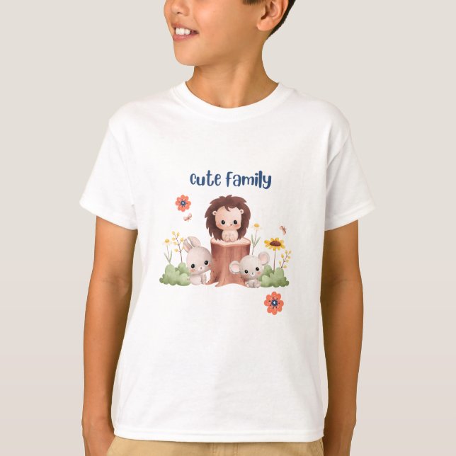 Cute Family Animal T-Shirt    (Front)