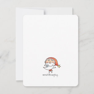 Cute Family (Boy + Girl) Cartoon Illustration Holiday Card