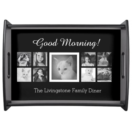 Cute Family Diner Custom Photos and Text Serving Tray