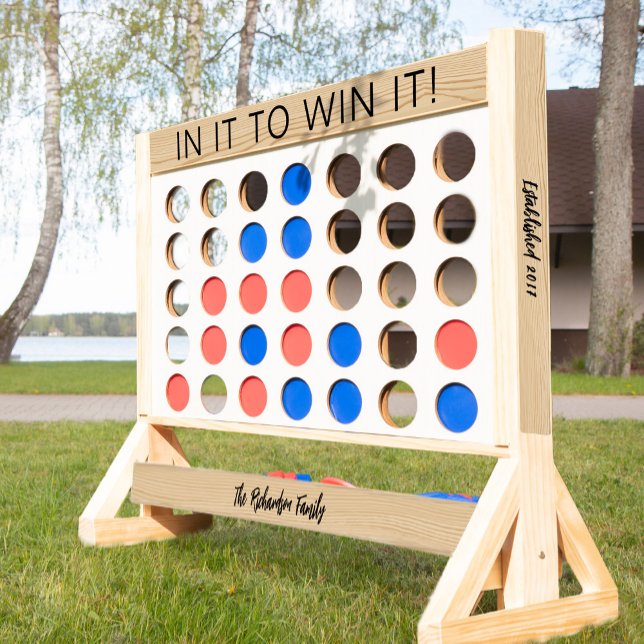 Cute Family Fun Name Date Established Wood Custom Fast Four (In It To Win It! Cute Family Fun Name Date Established Wood Custom Fast Four)