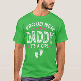Cute Family Gender Reveal Proud New Daddy It's A G T-Shirt