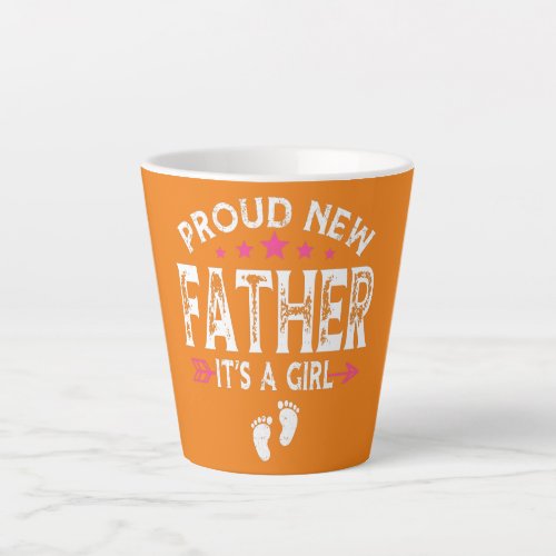Cute Family Gender Reveal Proud New Father Its A Latte Mug