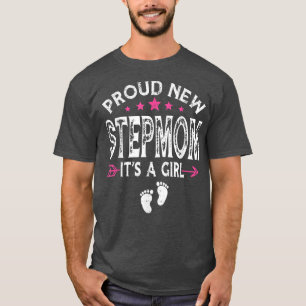 Cute Family Gender Reveal Proud New Stepmom It's A T-Shirt