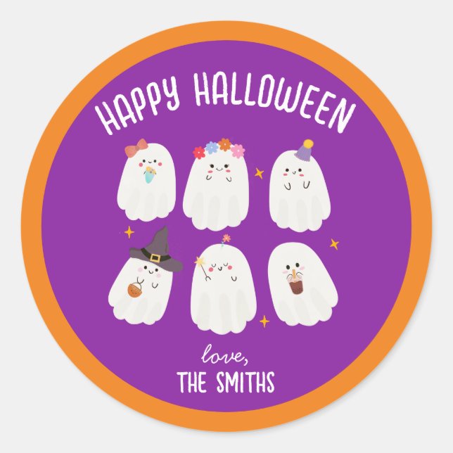 Cute family halloween stickers (Front)