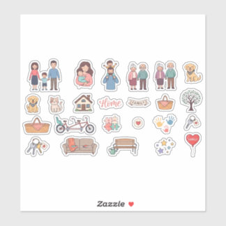 Cute Family Home Love Everyday Life Planner Sticker