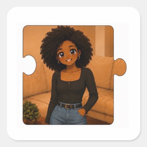 Cute Family Kawaii Decal Pack Square Sticker