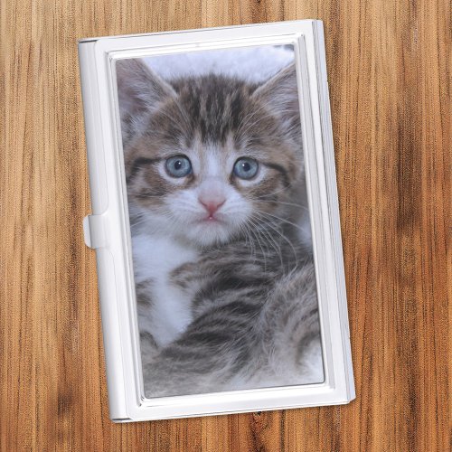 Cute Family Kitten Photo Business Card Case