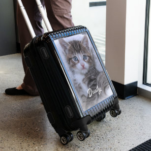 Cute Family Kitten Photo Luggage