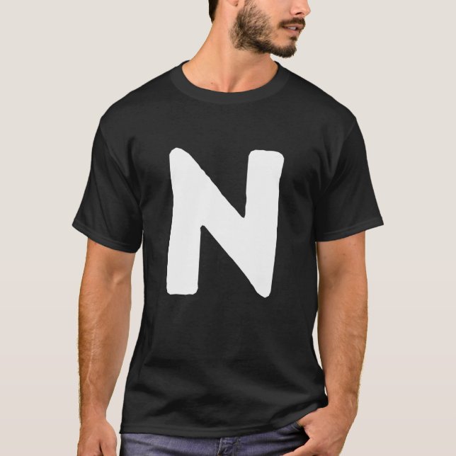 Cute Family Perfect Costume Letter N T-Shirt (Front)