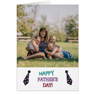 Cute Family Personalized Photo Fathers Day Cards