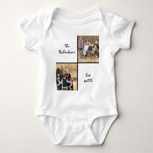 Cute Family Photo Collage Baby Bodysuit