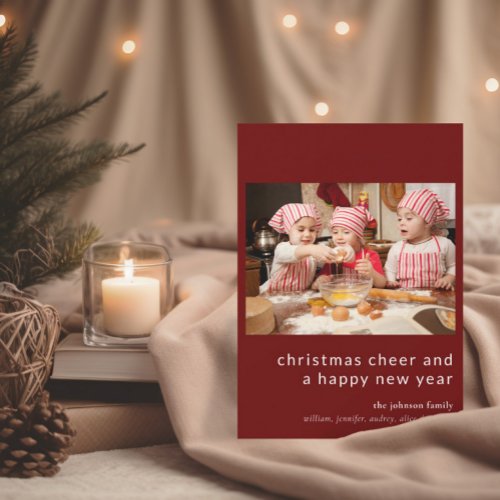 Cute Family Photo Holiday Christmas Card