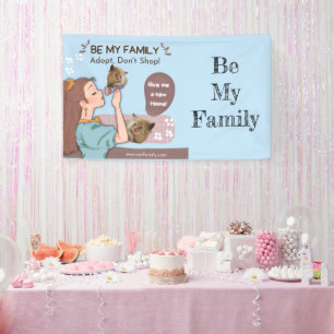 Cute family-proud cat lovers and pet families banner