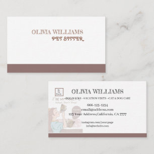 Cute family-proud cat lovers and pet families business card