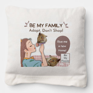 Cute family-proud cat lovers and pet families cornhole bags
