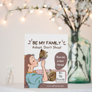 Cute family-proud cat lovers and pet families foam board