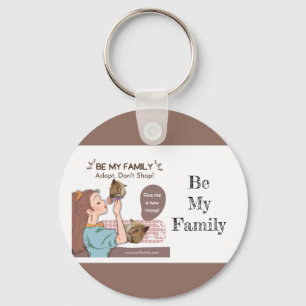 Cute family-proud cat lovers and pet families keychain