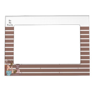 Cute family-proud cat lovers and pet families magnetic frame