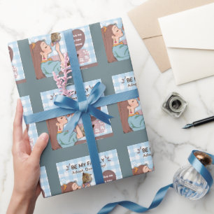 Cute family-proud cat lovers and pet families wrapping paper
