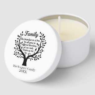 Cute Family reunion add name year Mini Candle Favors