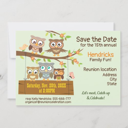 Cute family reunion design invitation
