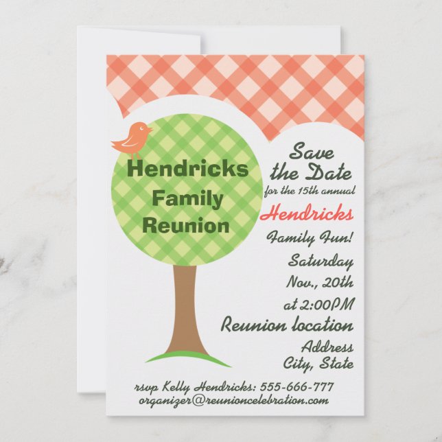 Cute family reunion invitation. invitation (Front)