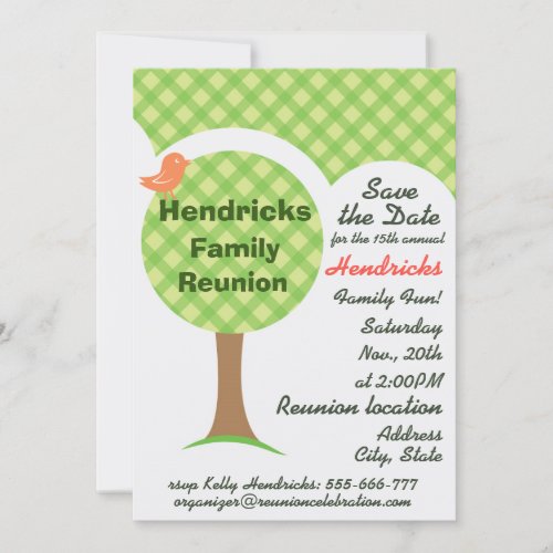 Cute family reunion invitation invitation