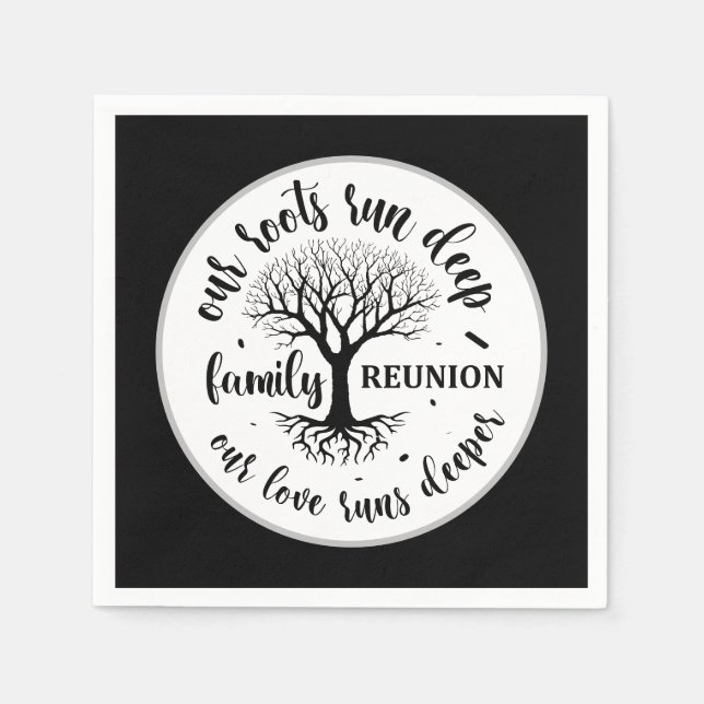 Cute Family reunion party  Napkins (Front)