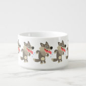 Cute Famished Cartoon Wolf Chili Bowl (Center)