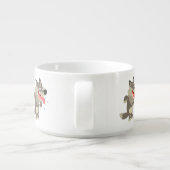 Cute Famished Cartoon Wolf Chili Bowl (Back)