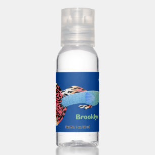Cute fancy guppy tropical fish cartoon hand sanitizer