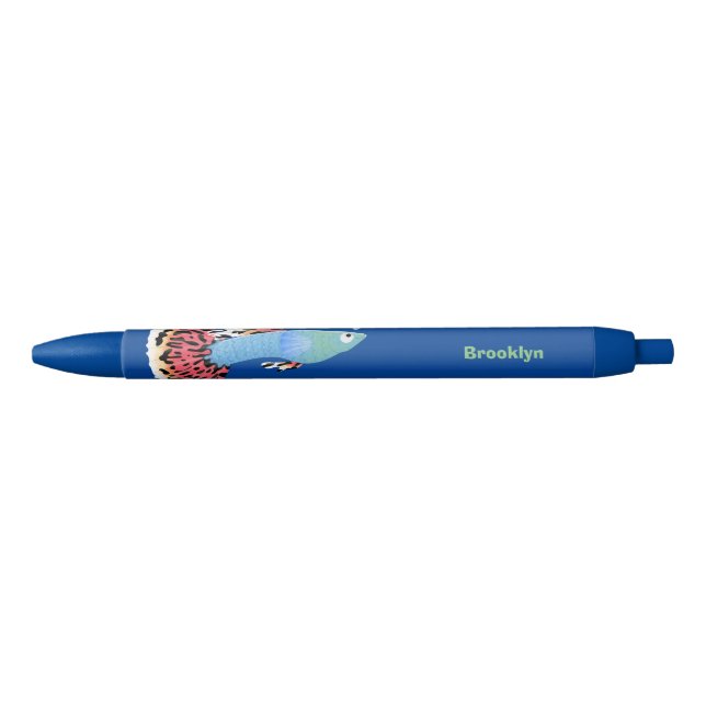 Cute fancy guppy tropical fish cartoon  pen (Front)
