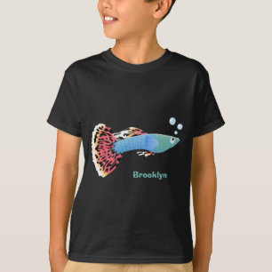 Cute fancy guppy tropical fish cartoon T-Shirt