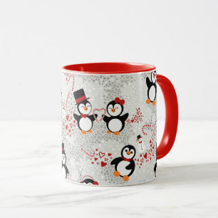 Cute Fancy Top Hat Christmas Penguin Mug