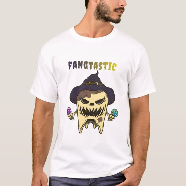 Cute Fangtastic Halloween Tee (Front)