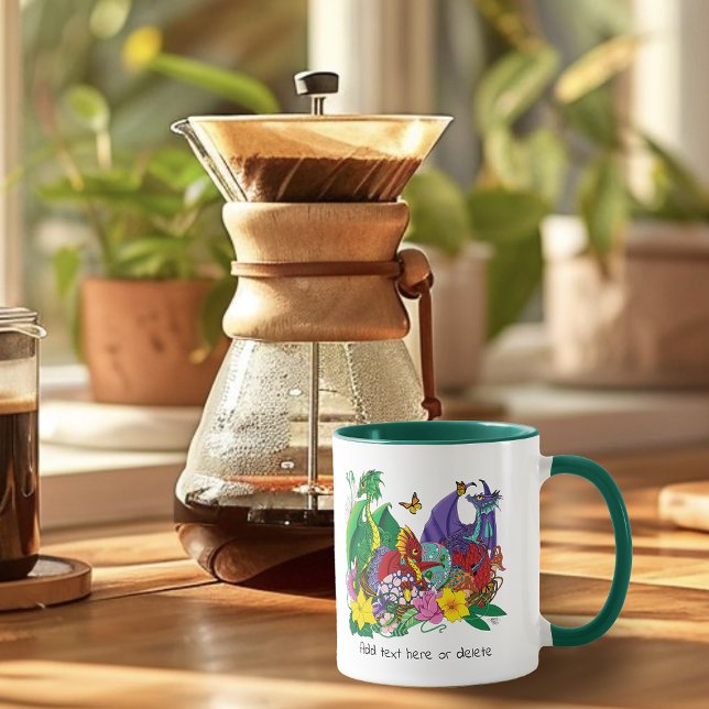 Cute Fantasy Baby Dragons Nest Eggs Blue Mug (Creator Uploaded)