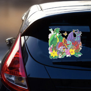 Cute Fantasy Baby Dragons Nest Eggs Blue Sticker