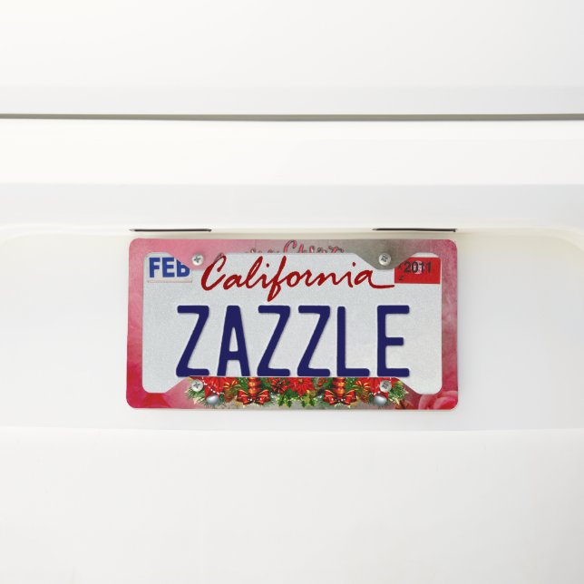 Cute fantasy christmas animal license plate frame (On Car)