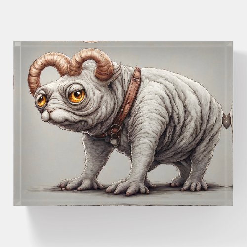 Cute Fantasy Creature With Collar Paperweight