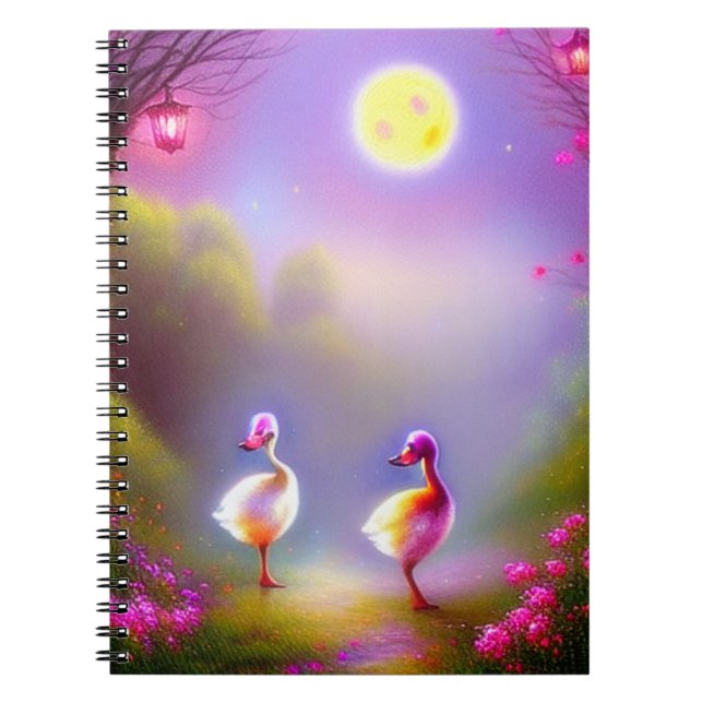 Cute fantasy ducks  notebook (Front)