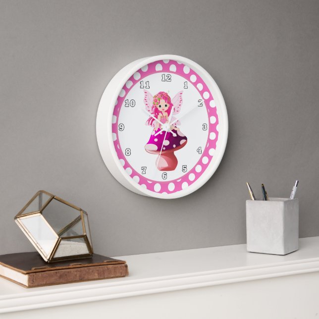 Cute Fantasy fairie girls room clock (Office)
