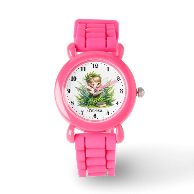 Cute Fantasy fairy add name Watch (Front)