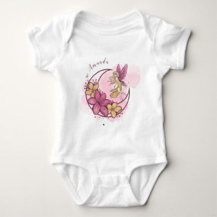 Cute Fantasy Fairy on the Moon, Custom Name 2 Baby Bodysuit