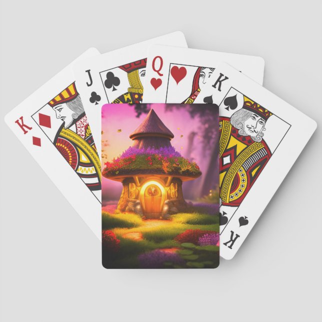 Cute Fantasy House Poker Cards (Back)