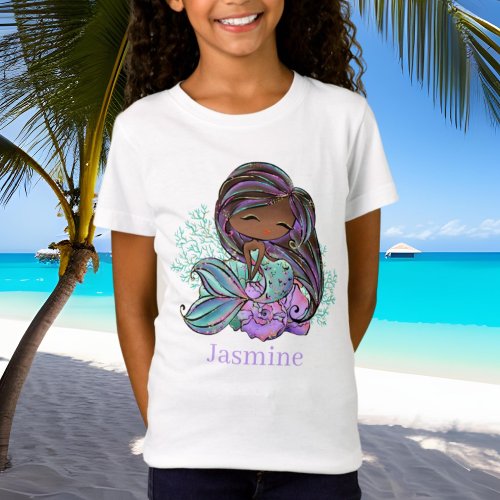 cute fantasy mermaid lovers  T_Shirt