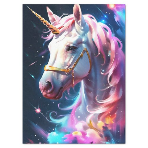 Cute Fantasy Rainbow Unicorn Birthday Gift Wrap Tissue Paper