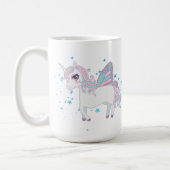 cute fantasy unicorn add name Coffee Mug  (Left)