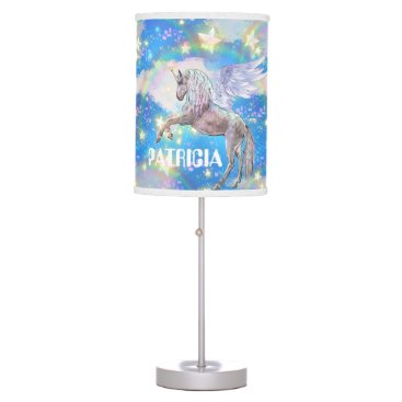 Cute fantasy unicorn add name lamp