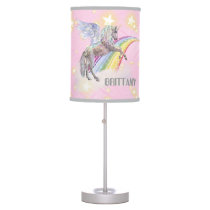 Cute Fantasy unicorn and rainbow add name lamp Cute Fantasy unicorn and rainbow add name lamp